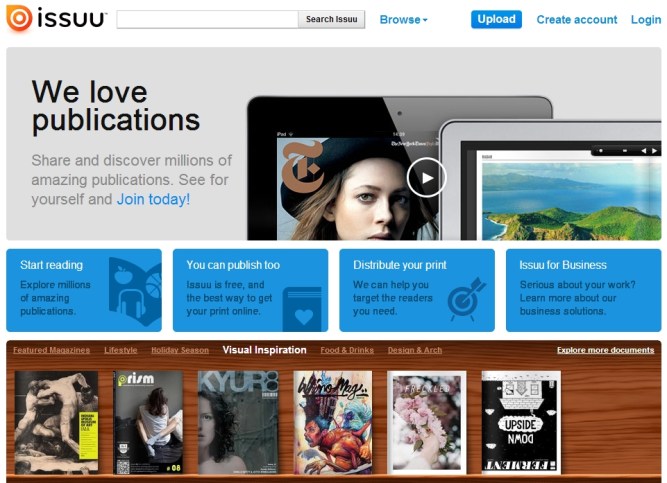 Issuu [Pantalla principal]