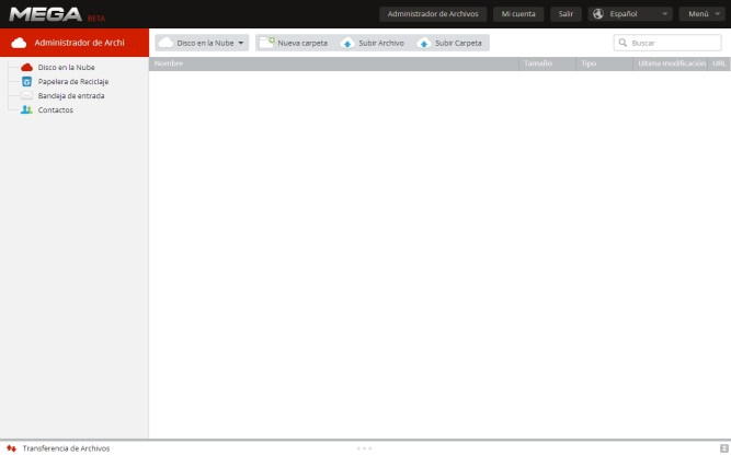 MEGA [Pantalla de trabajo]