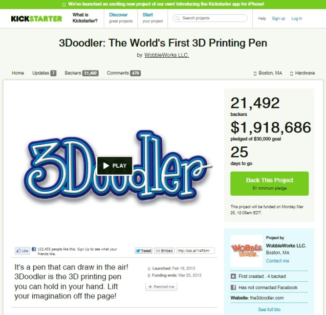 3Doodler [Pantalla principal]