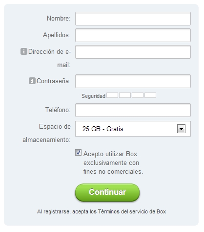Box [Formulario de inscripción]
