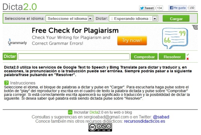 Dicta2.0 [Pantalla principal]