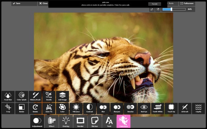 Pixlr [Pantalla Ajustes]
