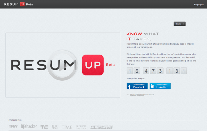 Resum.up [Pantalla principal]