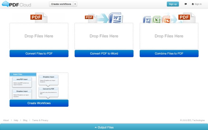 Easypdfcloud [Pantalla principal]
