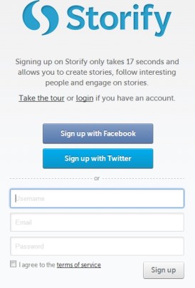 Storify [Formulario de inscripción]
