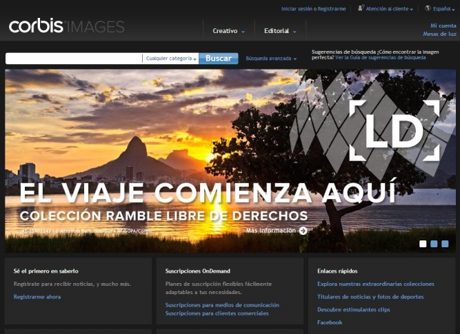 Corbis Images [Pantalla principal]