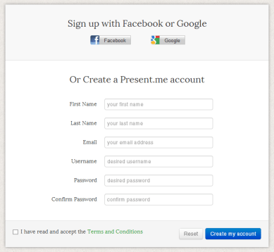 Present.me [Formulario de inscripción]