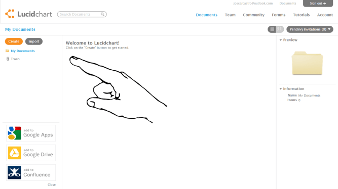 Lucidchart [Pantalla de trabajo]
