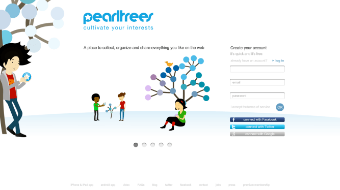 Pearltrees [Pantalla principal]