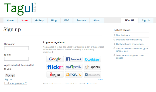 Tagul [Formulario de inscripción]