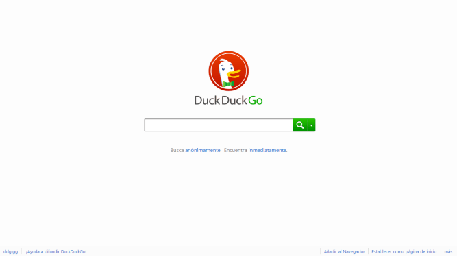 Duckduckgo [Pantalla principal]