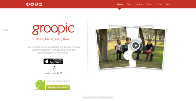 Groopic [Pantalla principal]