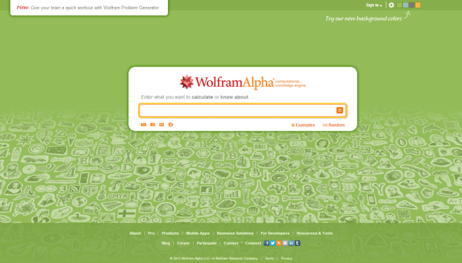 WolframAlpha [Pantalla principal]