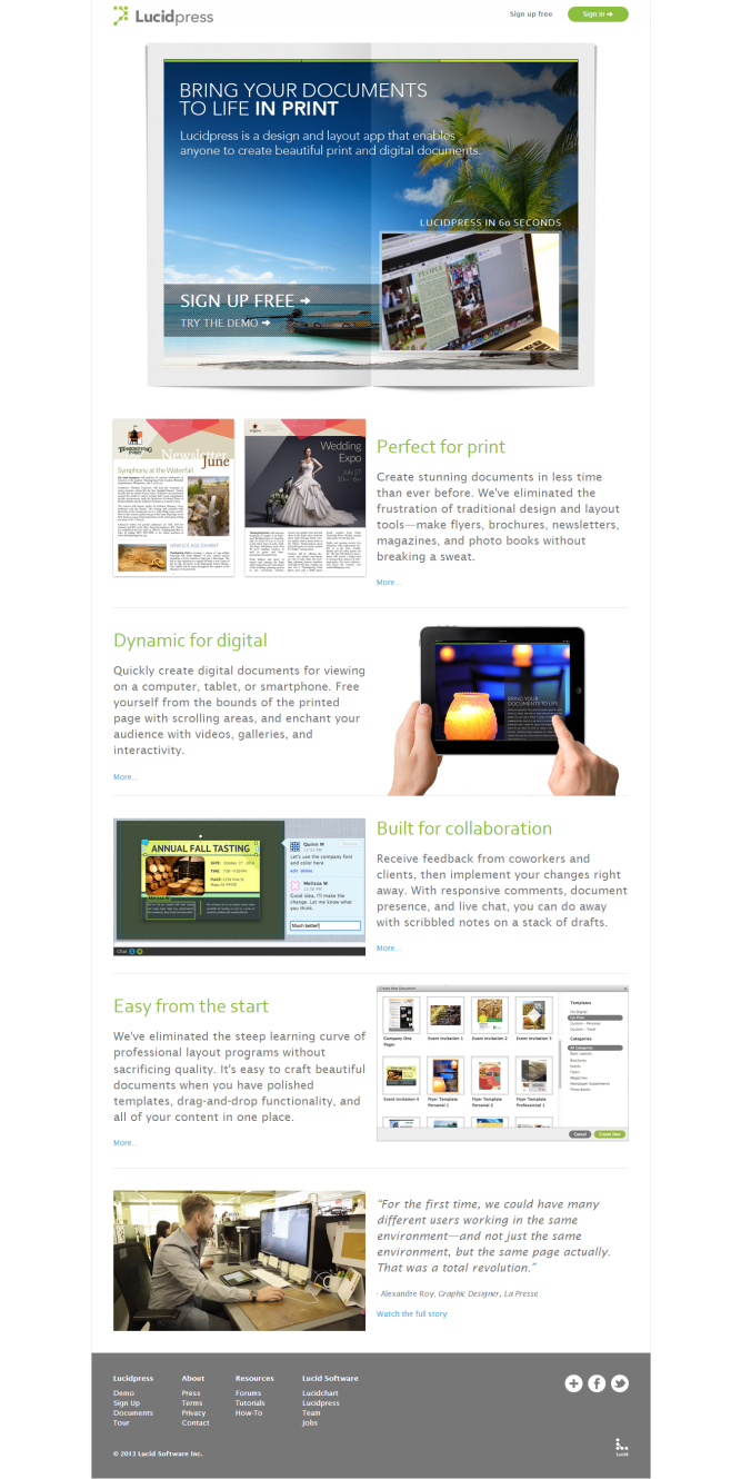 Lucidpress [Pantalla principal]