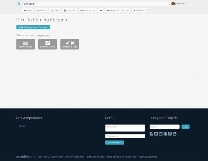 ExamTime [Creación de test]