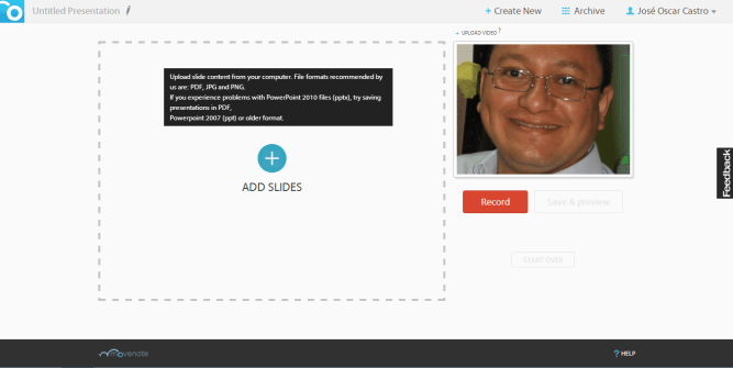 Movenote [Inicio de grabación del tutorial]