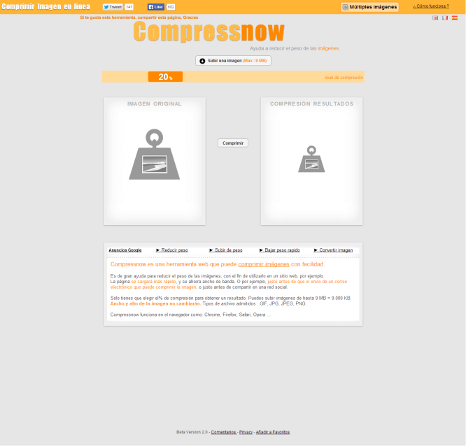 Compressnow [Pantalla principal]