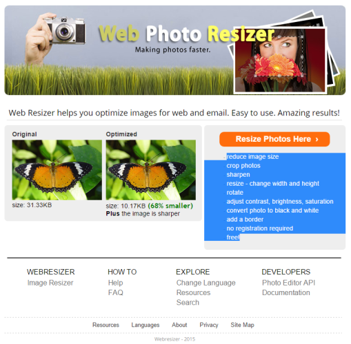 WebResizer [Pantalla principal]