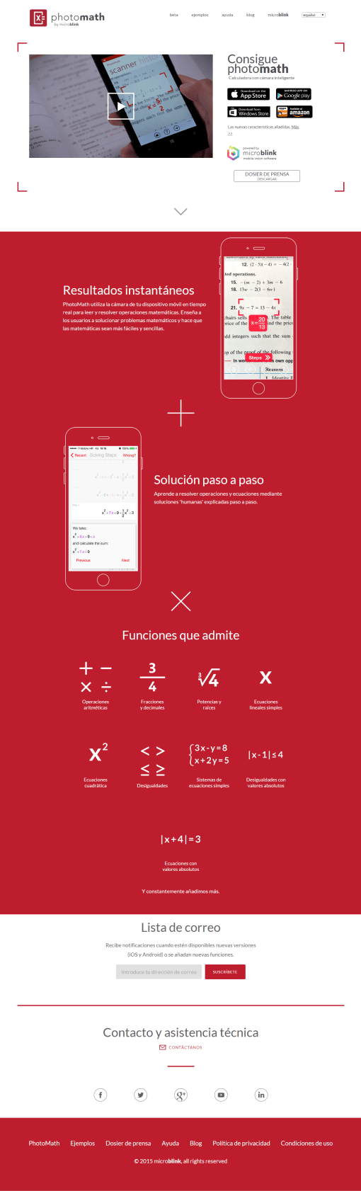 PhotoMath [Pantalla principal]
