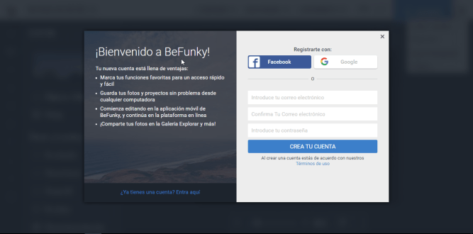 BeFunky [Crear cuenta]