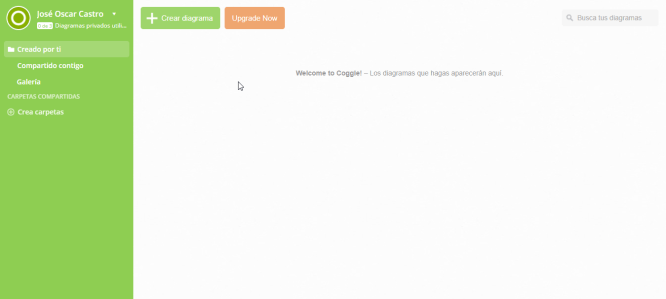 Coggle [Pantalla de ingreso]